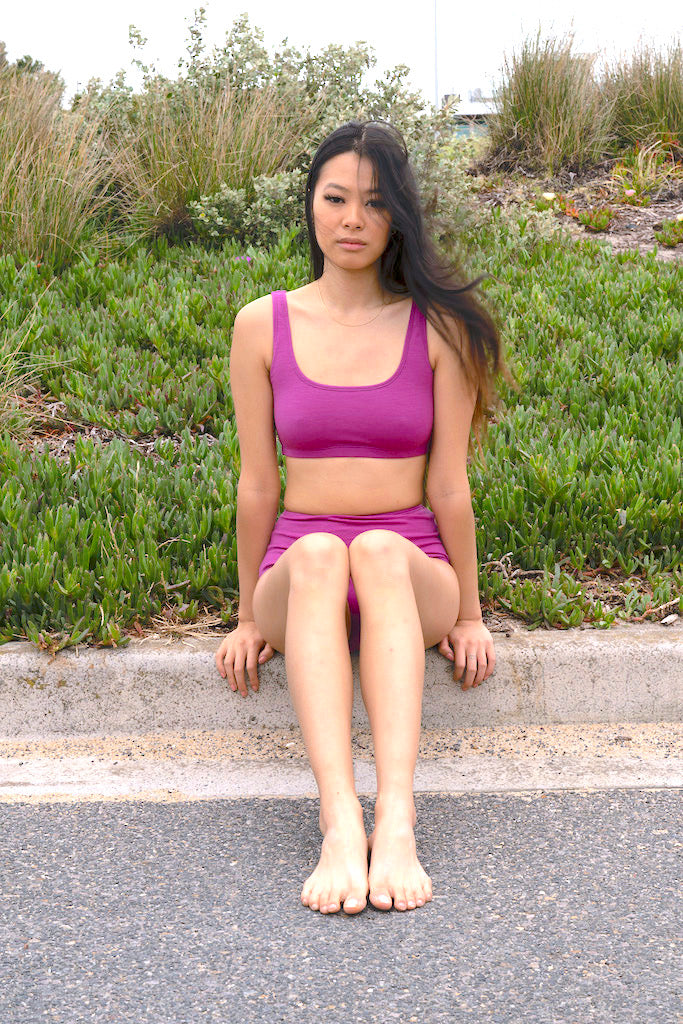 Skyla Crop Top Fuchsia