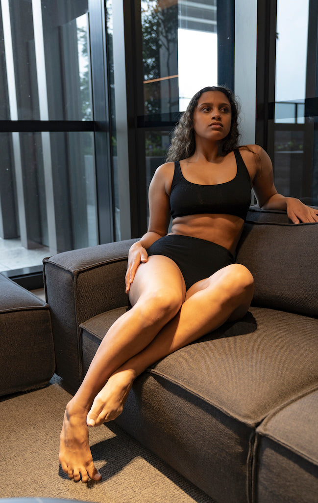 Juna High Waist  Bottoms Black